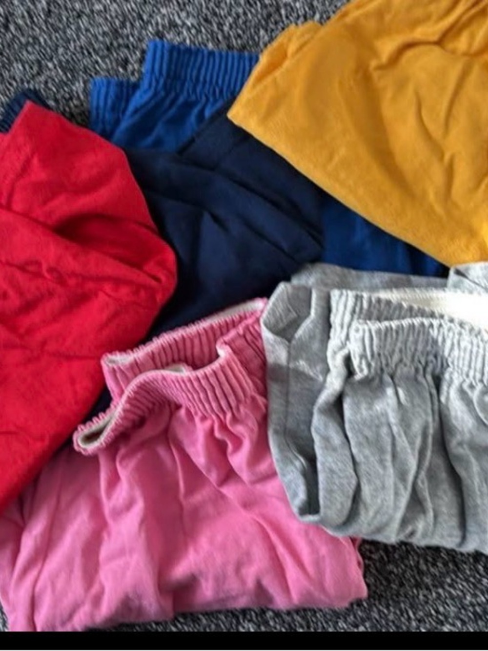 SOFFE  Mixed Cotton Shorts Bundle - Red, Pink, Blue, Yellow, Gray